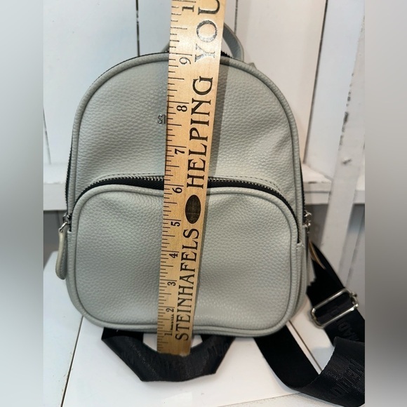 Steve Madden Small Light Gray Backpack with Black Straps main image 12